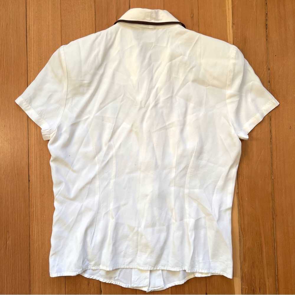 Vintage Structured Button Blouse S - image 2